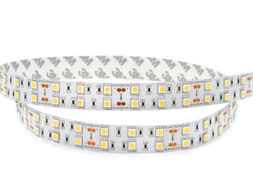 led strip light double lines smd 5050 24 V 120 leds white IP67 exterior